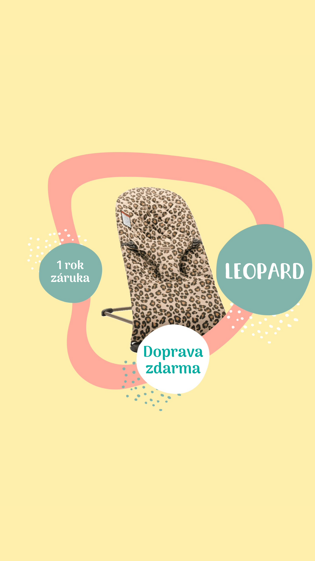 BabyBjörn lehátko Bliss Woven Leopard