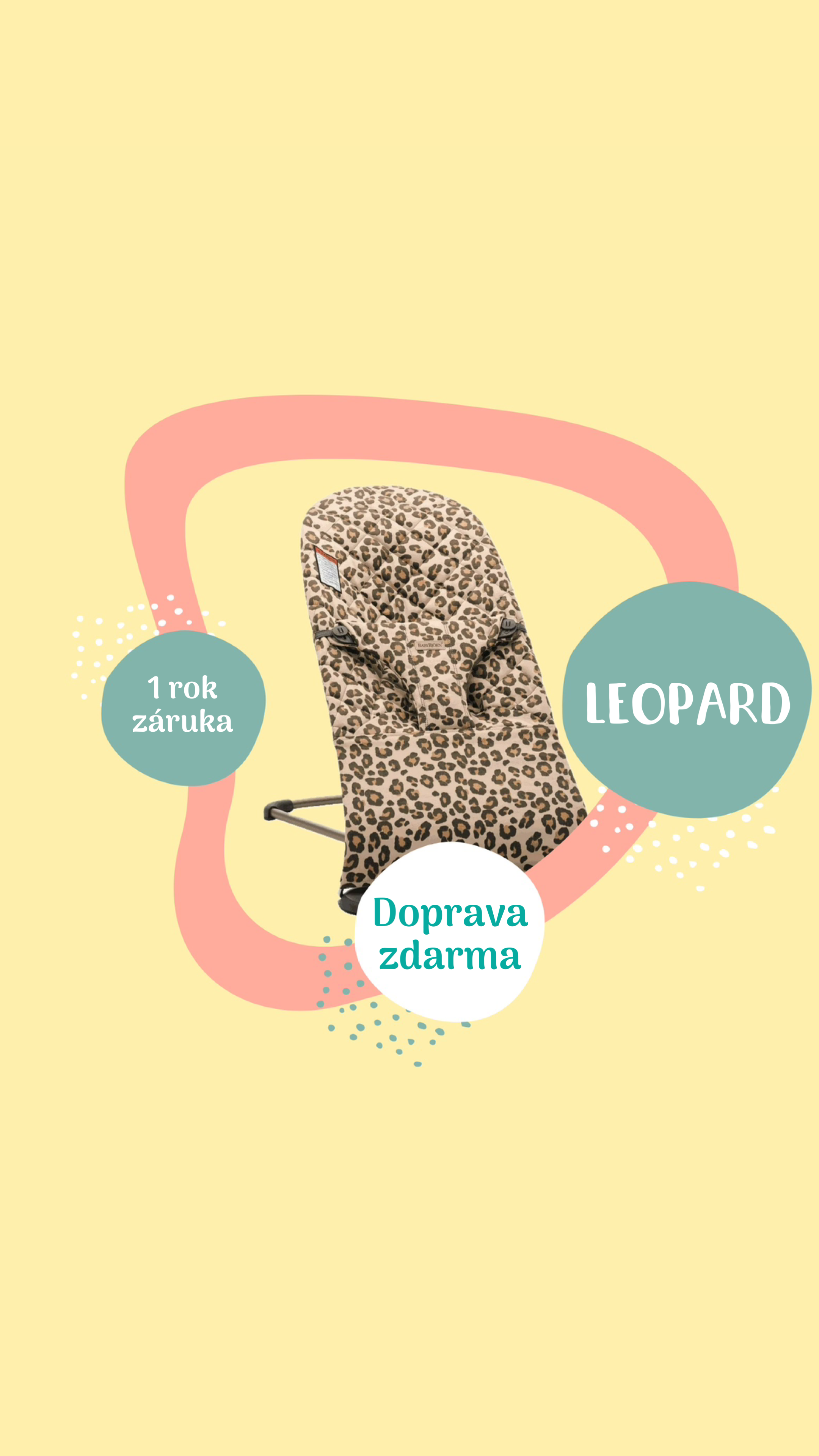 BabyBjörn lehátko Bliss Woven Leopard