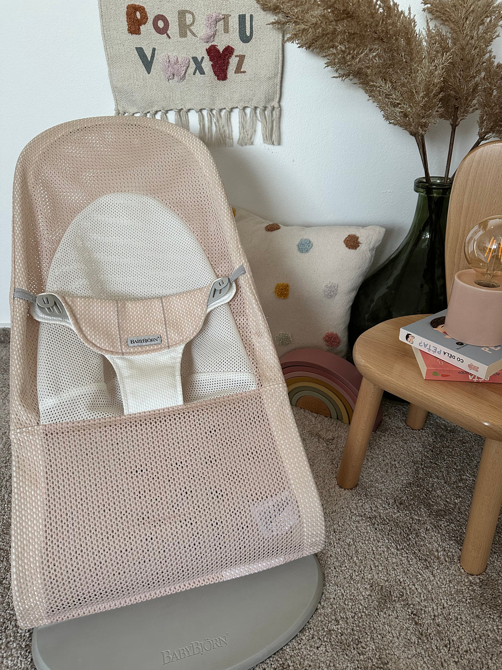 BabyBjörn potah Woven Soft Mesh Pearly Pink & White