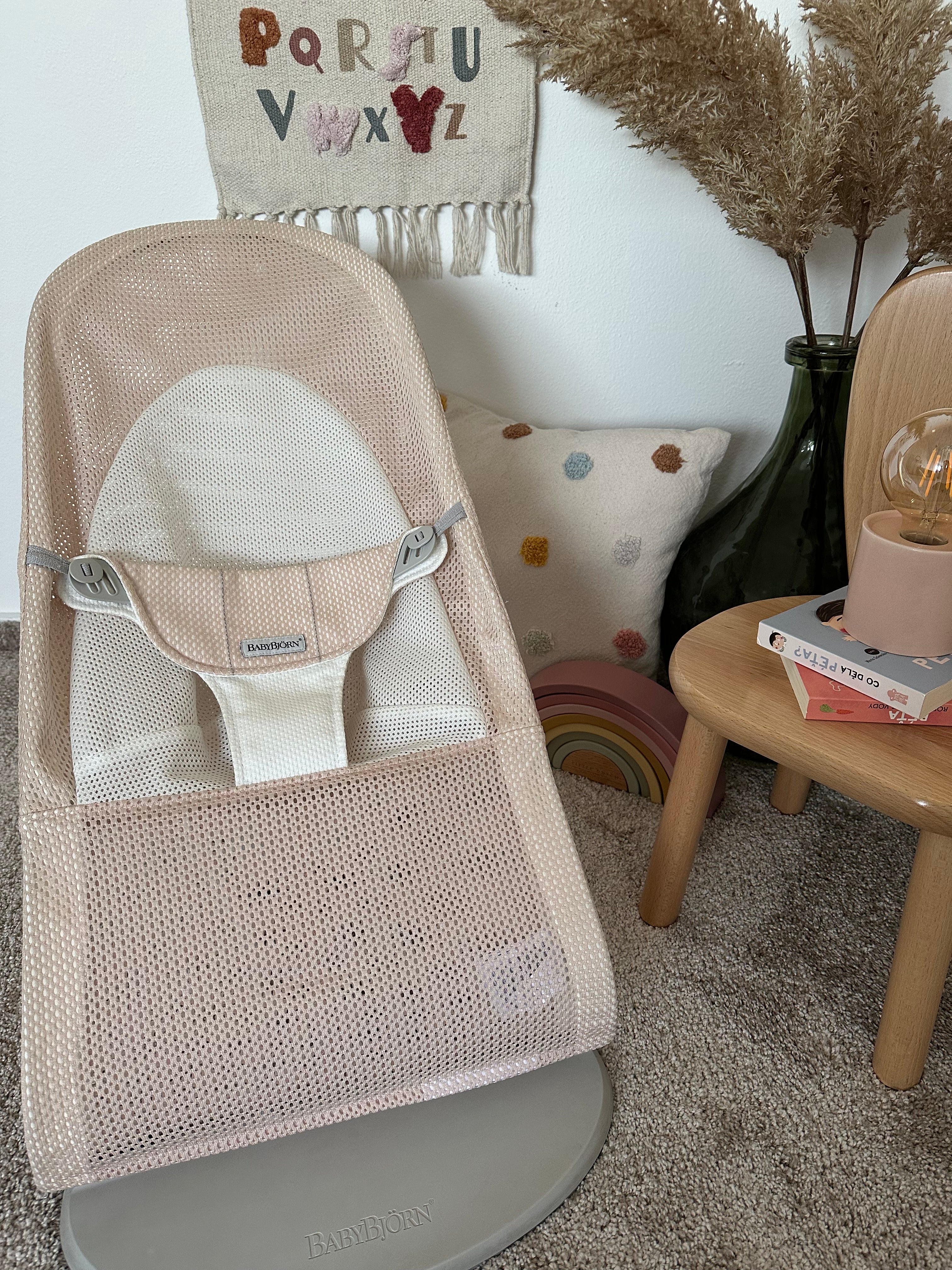 BabyBjörn potah Woven Soft Mesh Pearly Pink & White