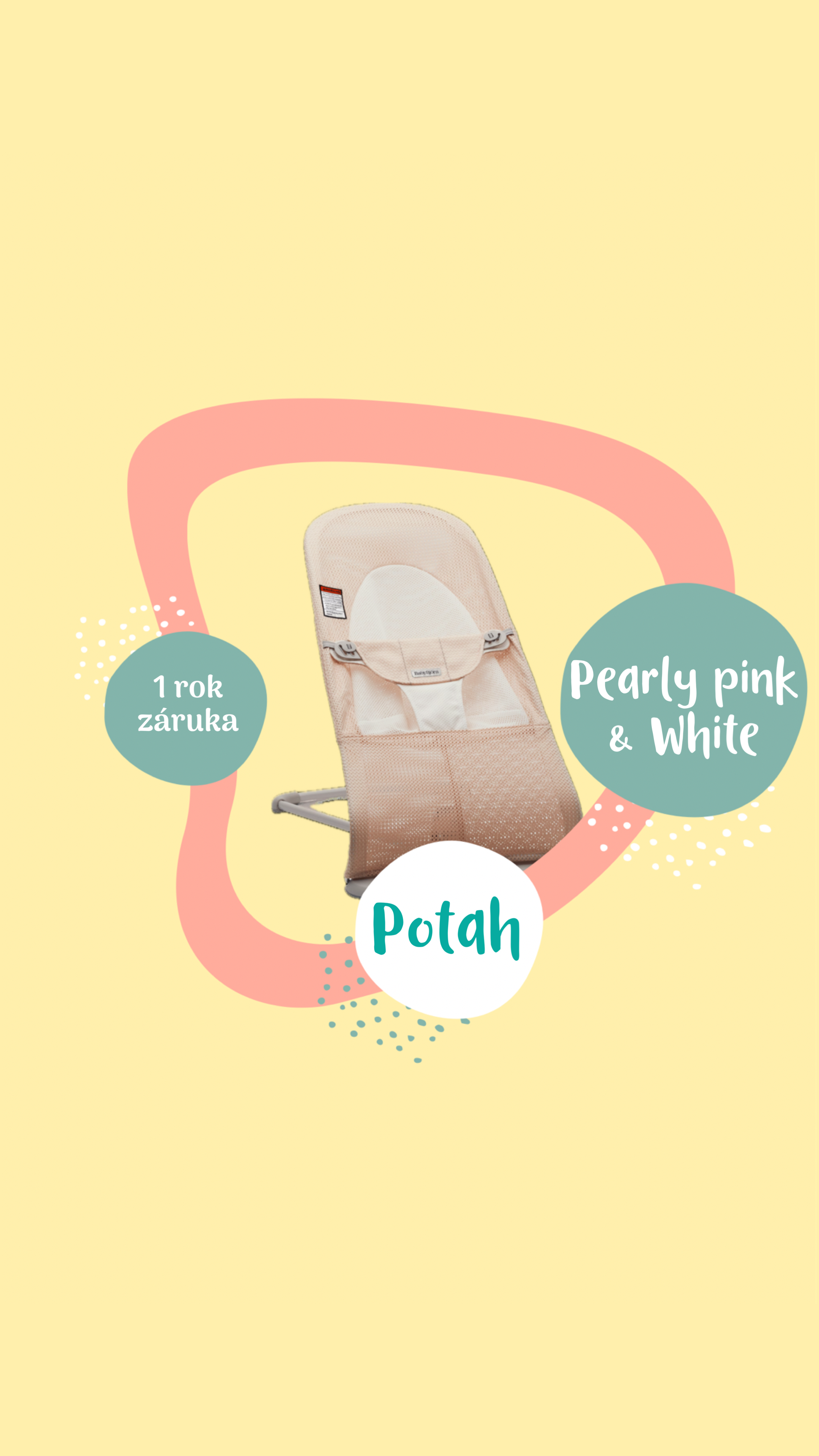 BabyBjörn potah Woven Soft Mesh Pearly Pink & White