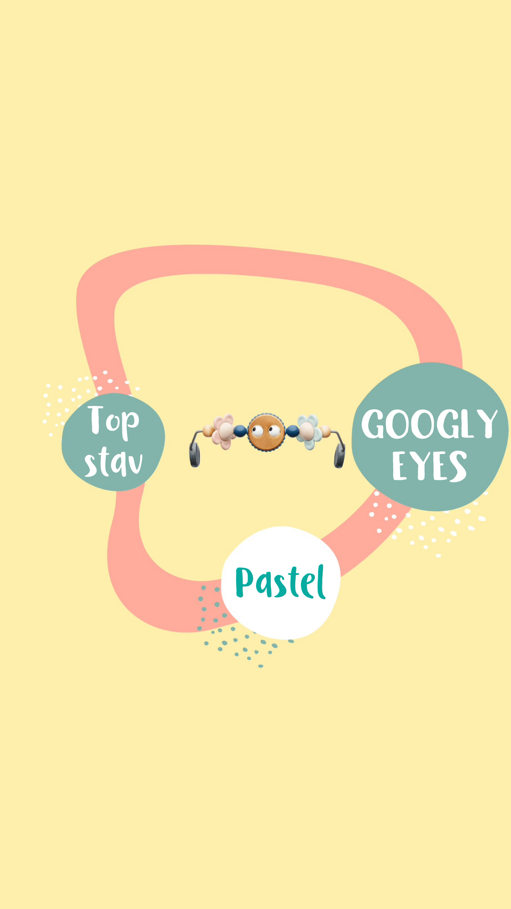 BabyBjörn hrazdička Googly Eyes Pastel