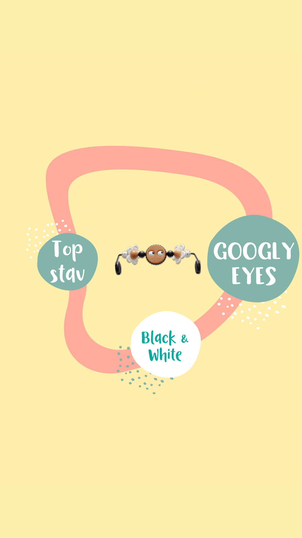 BabyBjörn hrazdička Googly Eyes Black&White