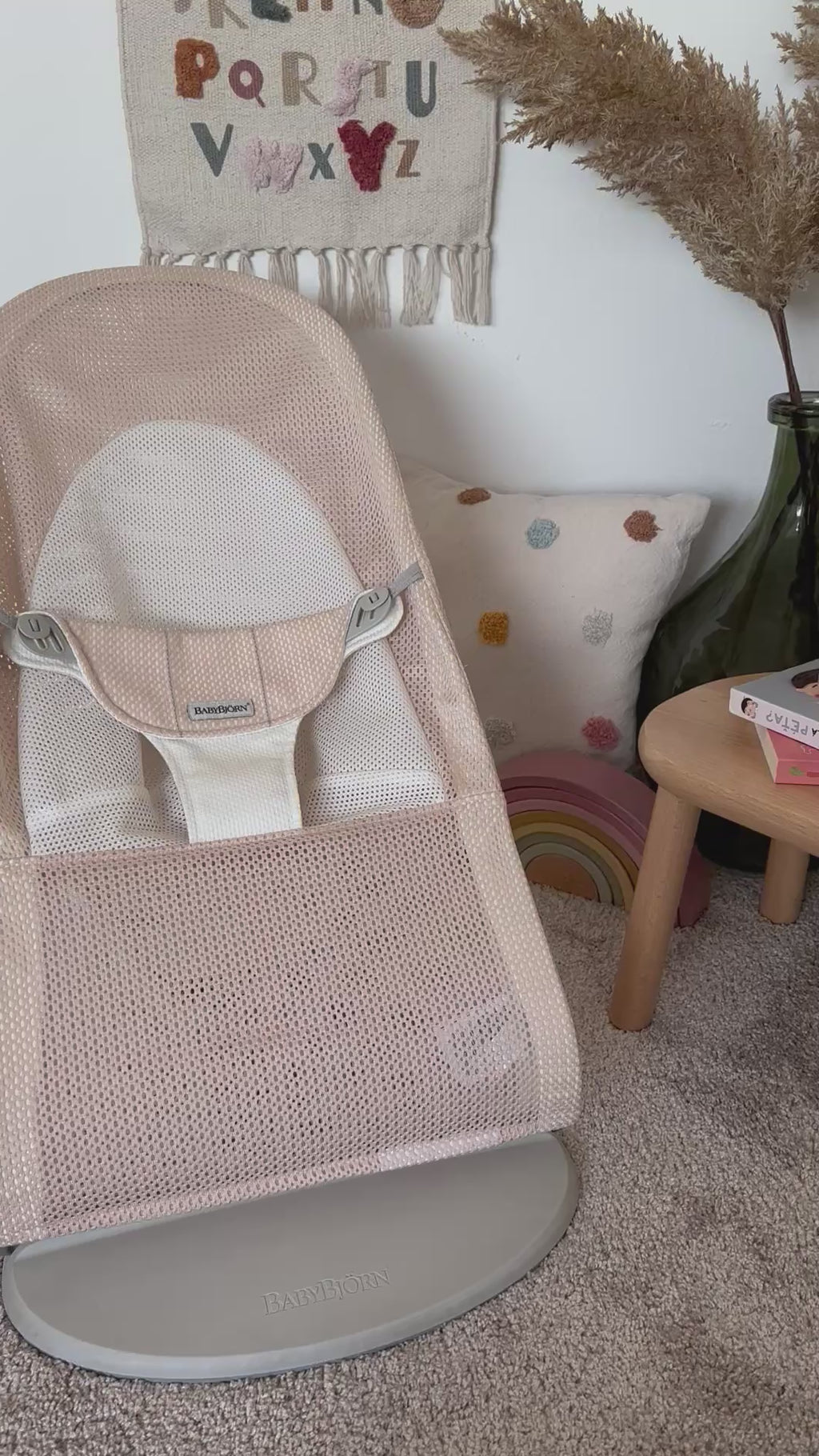 BabyBjörn potah Woven Soft Mesh Pearly Pink & White